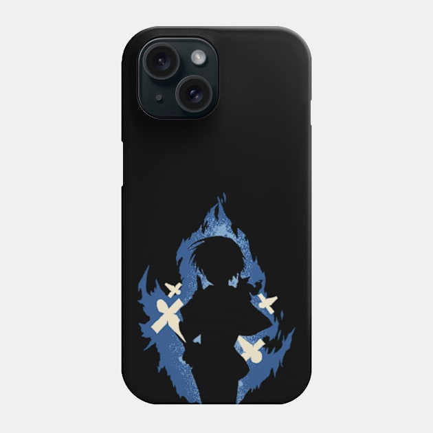 Seika Lamprogue Fire Aura with His Shikigami from The Reincarnation of the Strongest Exorcist in Another World or Saikyou Onmyouji no Isekai Tenseiki in Cool Simple Silhouette (Transparent) Phone Case by Animangapoi