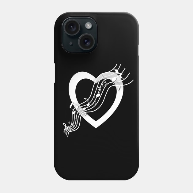 Music Flows Through The Heart Phone Case by iZiets