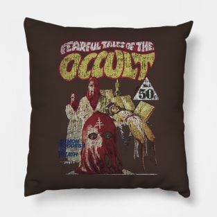 Fearfull Tales of the occult vintage cracked Pillow