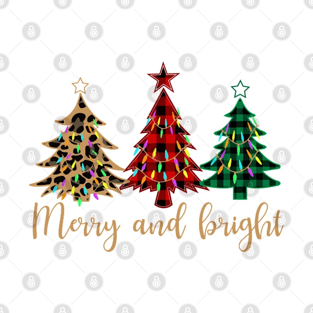 Merry and Bright Christmas Trees by divinoro trendy boutique