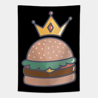 Royal Cheeseburger With Cheese, Tomato, Lettuce and a Crown Tapestry