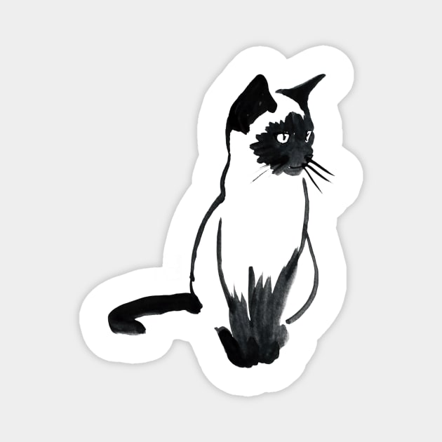 siamese cat Magnet by pechane