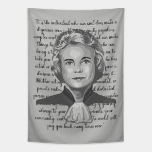 Sandra Day O'Connor Portrait and Quote Tapestry