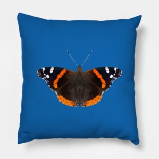 Red admiral butterfly Pillow