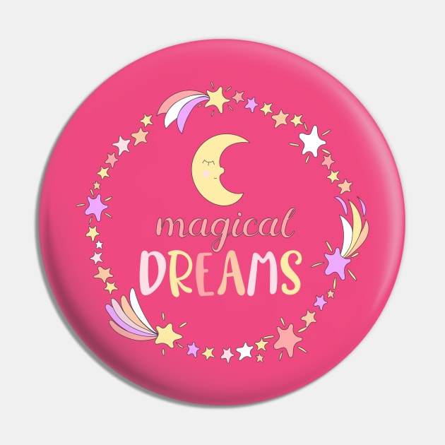 Cute Stars Magic Dreams Pin by CuteDesigns