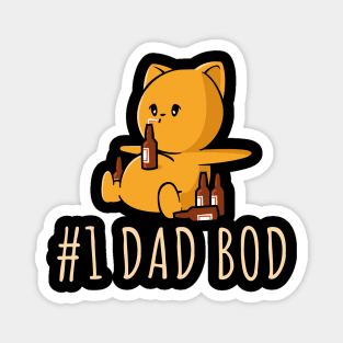 Number One Dad Bod Drinking Beer Funny Father's Day Magnet