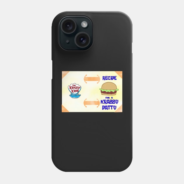 Recipe for a Krabby Patty Journal Phone Case by bwoody730