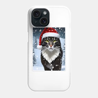 Christmas Cat - Modern Digital Art Phone Case