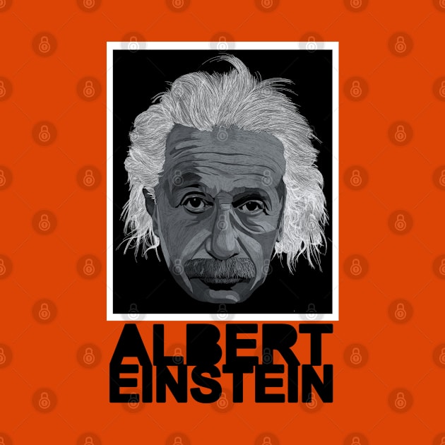 Albert Einstein Black Text by Flank Ivan