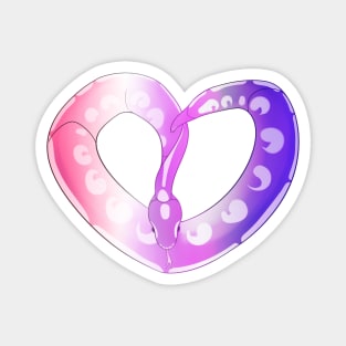 Ball Python Heart (Pride Design) Magnet