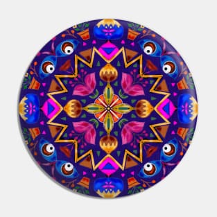 Colourful Mandala Pin