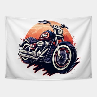 Vintage Retro Motorcycle Tapestry