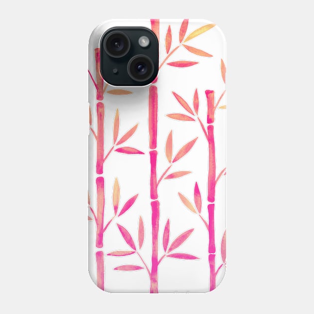 Pink Bamboo Phone Case by CatCoq