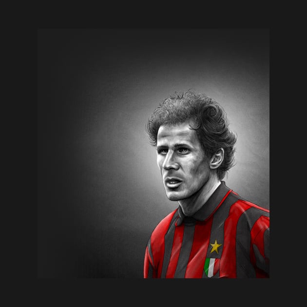 Franco Baresi - AC Milan Serie A Football Artwork by barrymasterson