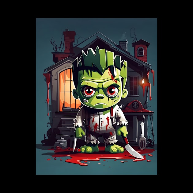 Cute Halloween Frankenstein by ginkelmier@gmail.com