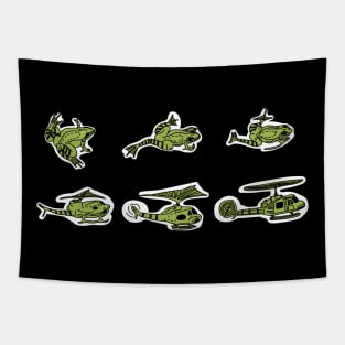 Frog to Helicopter Metamorphosis Tapestry