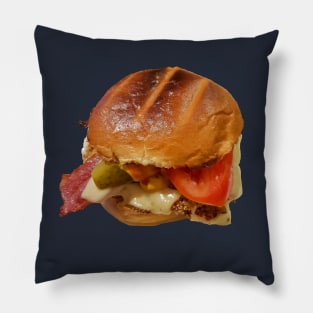 Food Chicken Burger Photo Pillow