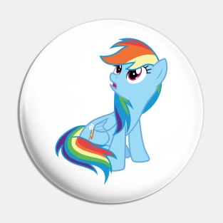 Sitting Rainbow Dash Pin