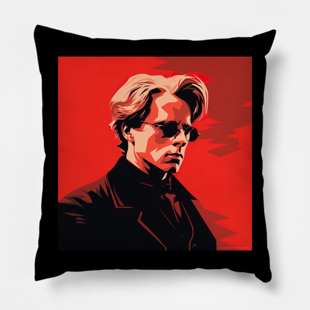 William Butler Yeats Pillow by ComicsFactory