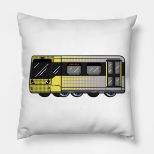 Manchester Metrolink tram graphic in Flux Systems style Pillow