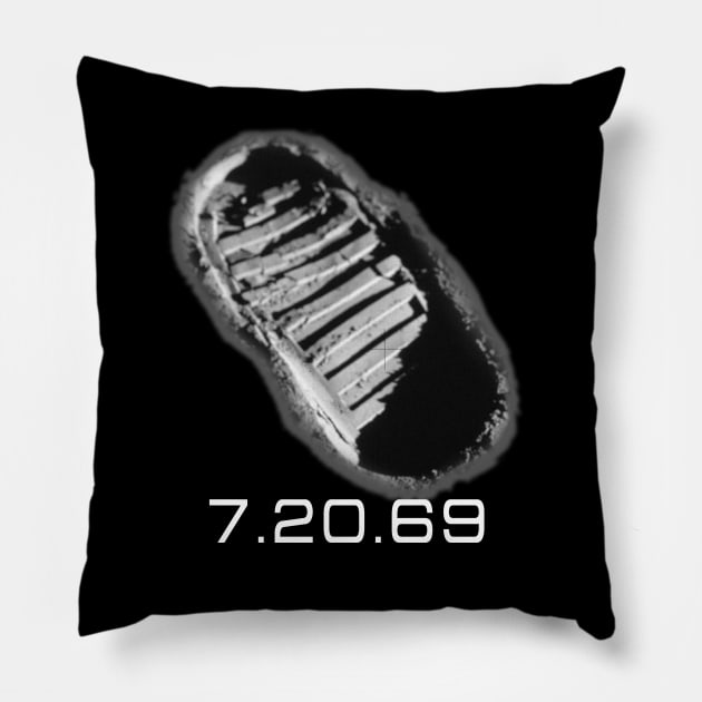 Apollo 11 Footprint on the Moon Pillow by Scarebaby