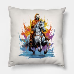 Skeleton Horse Rider Pillow