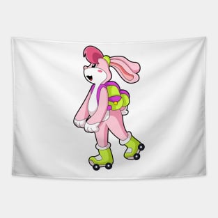 Rabbit with Roller skates Tapestry