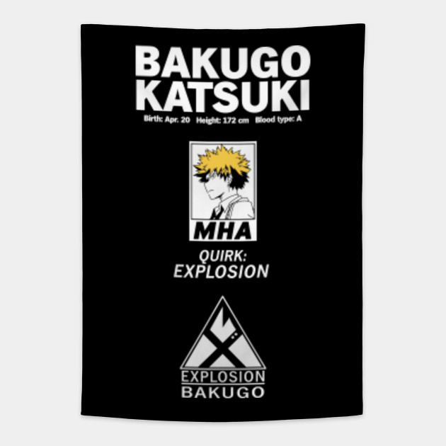 Bakugo Katsuki My Hero Academia Anime Bakugo Katsuki Tapestry Teepublic