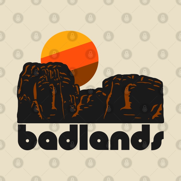 Retro Badlands ))(( Tourist Souvenir National Park Design by darklordpug