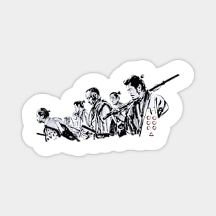 seven samurai / shadows silhoutte style Magnet