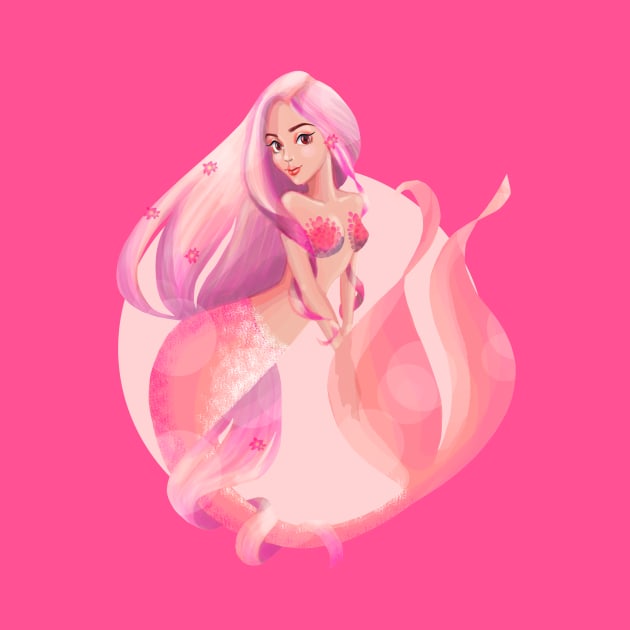 Pink Coral Mermaid by lovediyworkshop