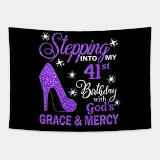 Stepping Into My 41st Birthday With God's Grace & Mercy Bday Tapestry