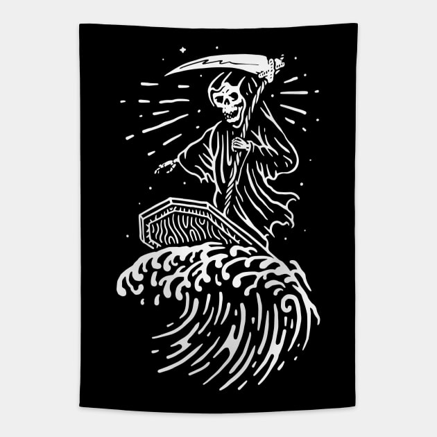 Death Surf Mad Style Tapestry by machmigo