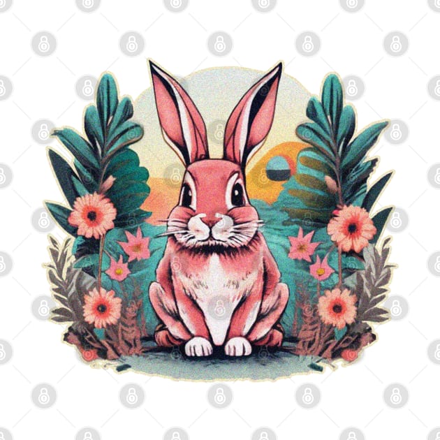 pink cute Rabbit by JnS Merch Store
