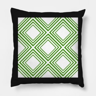 Diamonds are a girls best friend – brilliant leaf green and white Pillow