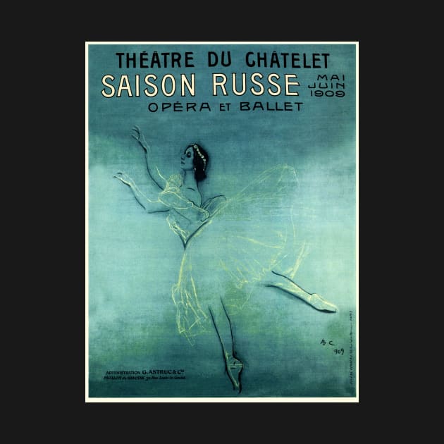 SAISON RUSSE French Opera and Ballet Art Nouveau Vintage Advertisement by vintageposters