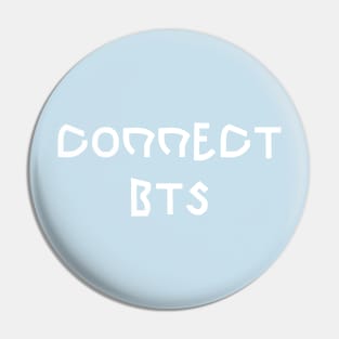 Connect BTS white logo Pin
