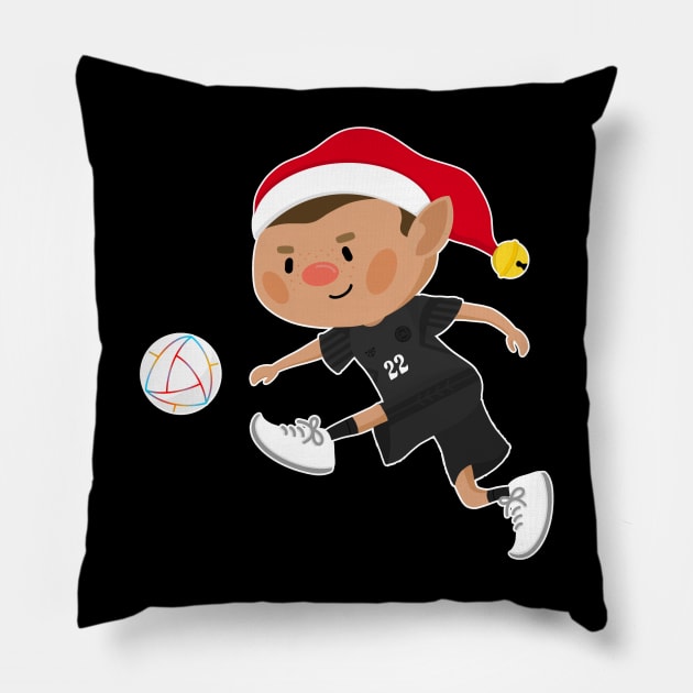 Denmark football Christmas elf. Football World Cup soccer T-Shirt Pillow by abtchlr