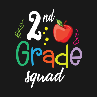 2nd Grade Squad Teacher Student Happy Back To School Day T-Shirt