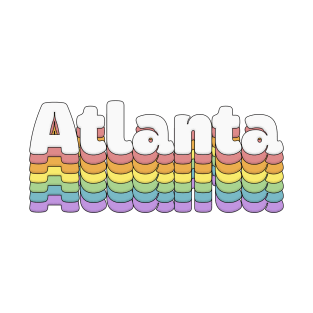 Atlanta, Georgia  // Retro Typography Design T-Shirt