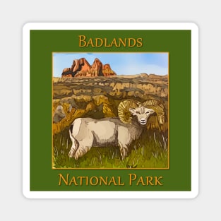 Badlands National Park with Bighorn Sheep Magnet