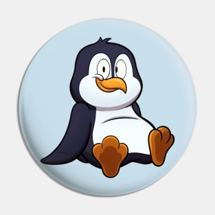 Cute Sitting Penguin Pin