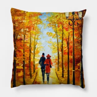 Autumn walk in the Park Pillow