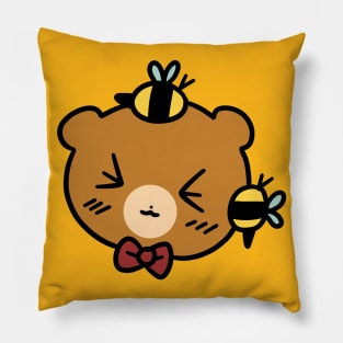 Bumble Bee bear Face Pillow