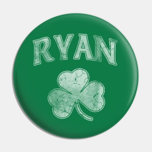 Ryan Irish Shamrock St Patricks Day Pin