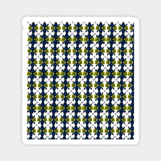 Blue Yellow Pattern Magnet