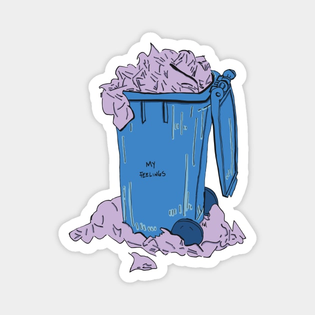 My Feelings Trash Magnet by Katherine Montalto