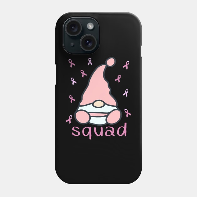 Funny Gnomes with ribbon for Breast Cancer Awareness Squad Phone Case by beautifulhandmadeart