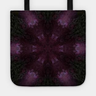 Deep Pink Star with Black Snowflake Tote