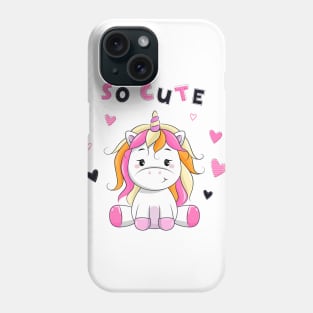 cartoon unicorn tshirt Phone Case